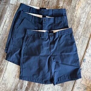 3 pair men’s red kap navy blue work chino shorts 36/38
